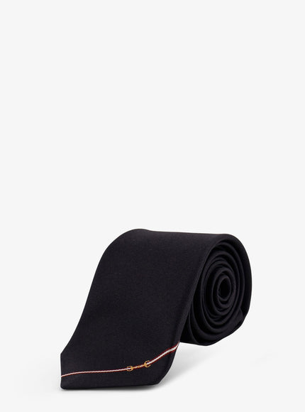 Gucci Underbit Silk Tie Uni Black