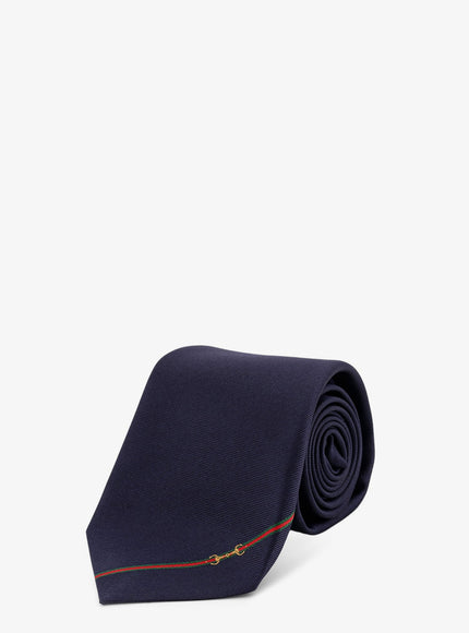 Gucci Underbit Silk Tie Uni Midnight Blue