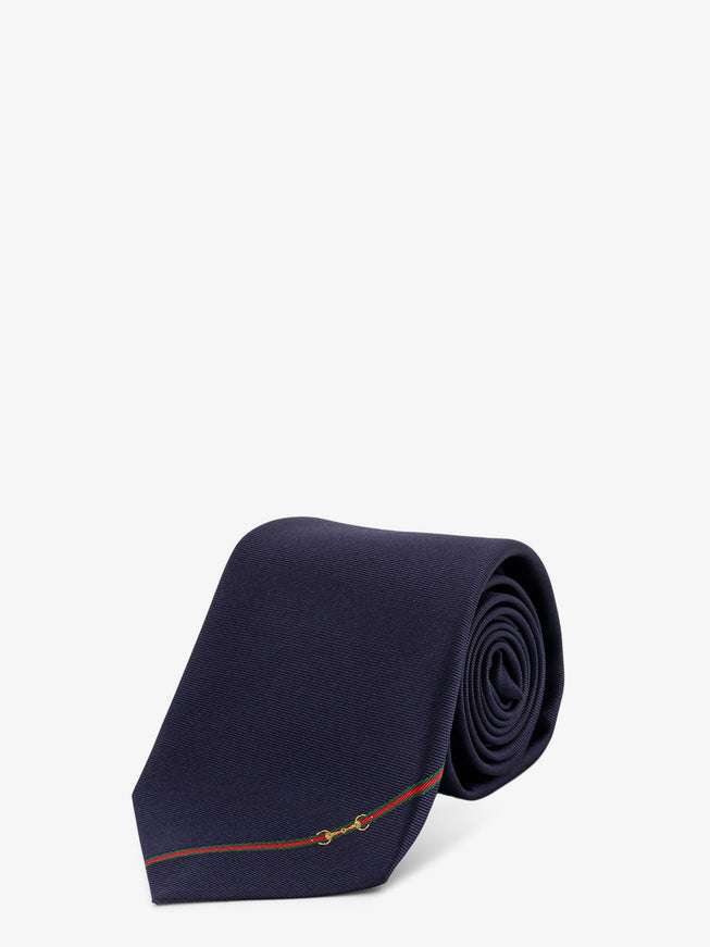 Gucci Underbit Silk Tie Uni Midnight Blue