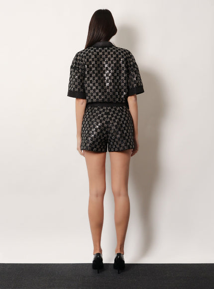 Gucci Lightweight Lamé Wool Tweed Shorts