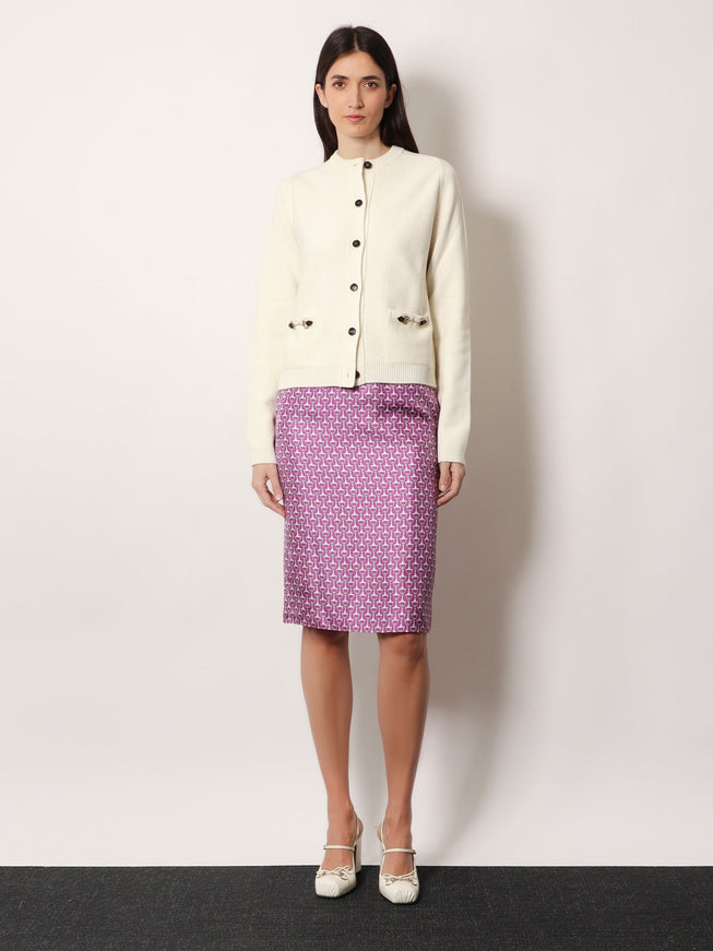 Gucci Silk Skirt With Horsebit Print