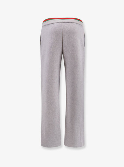 Gucci Cotton Blend Trouser With Web Detail