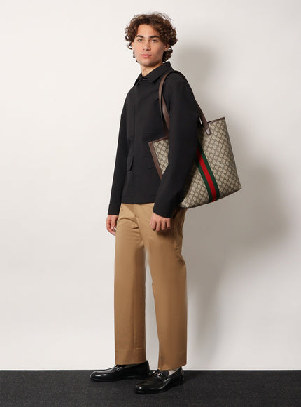 Gucci Cotton Trousers With Web Detail