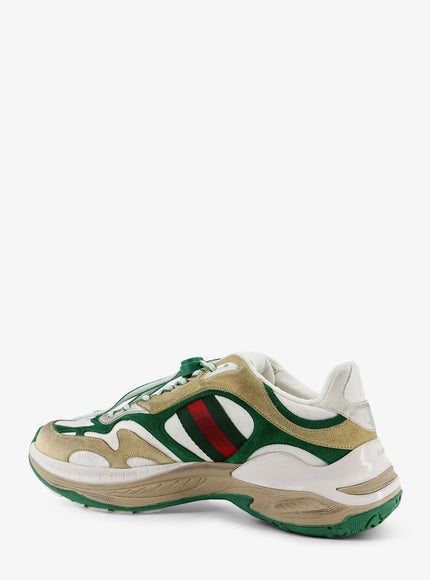 Gucci Suede Sneakers With Side Web Detail