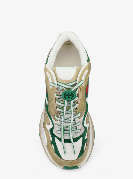 Gucci Suede Sneakers With Side Web Detail