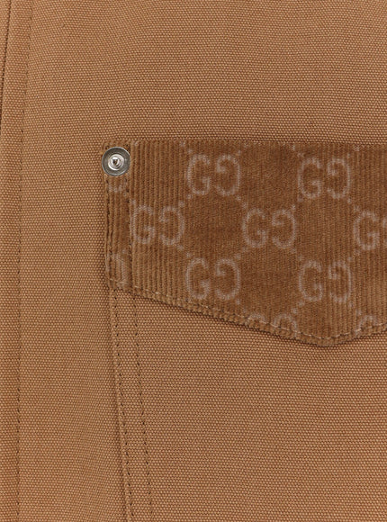 Gucci Canvas Jacket With Gg Details