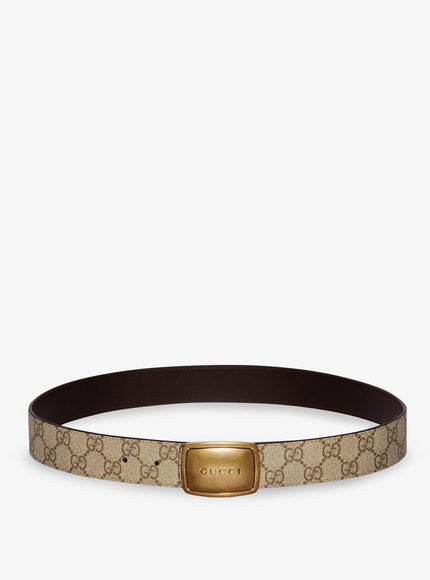 Gucci Gg Coated Canvas Belt 105 Ebony T Moro