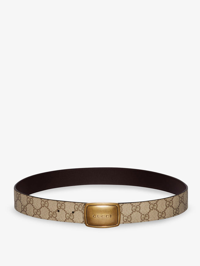 Gucci Gg Coated Canvas Belt Ebony T Moro