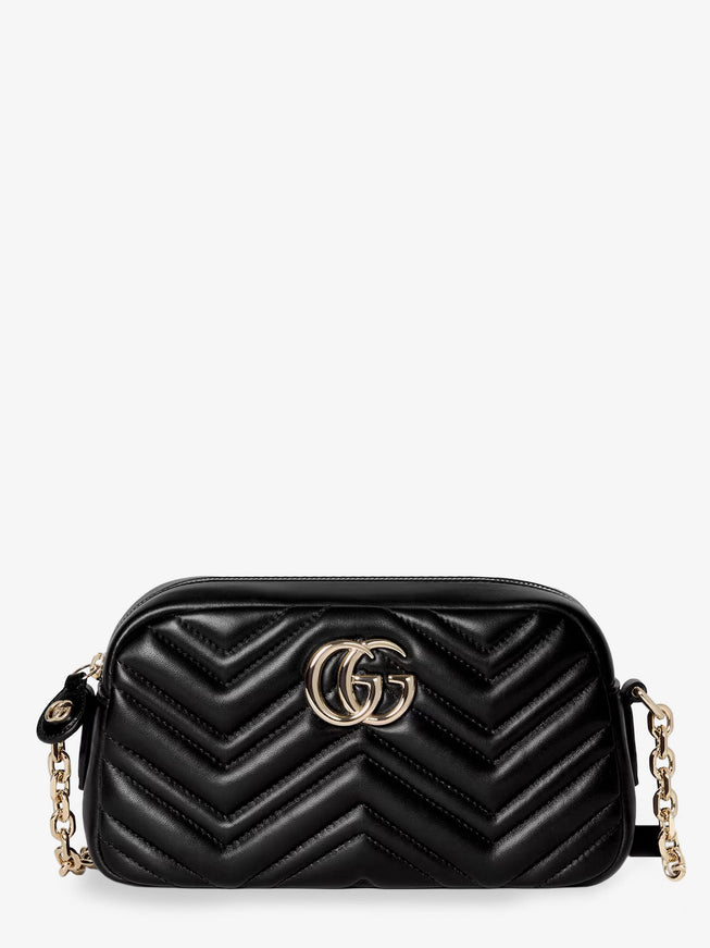 Gucci Gg Marmont Leather Camera Bag Uni Black