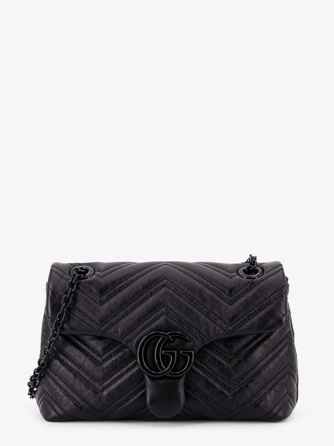 Gucci Matelassé Leather Gg Marmont Crossbody Bag Uni Black