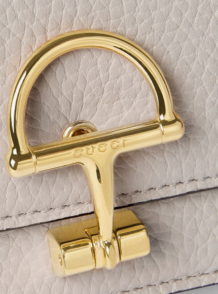 Gucci Gucci Half Horsebit Leather Crossbody Bag