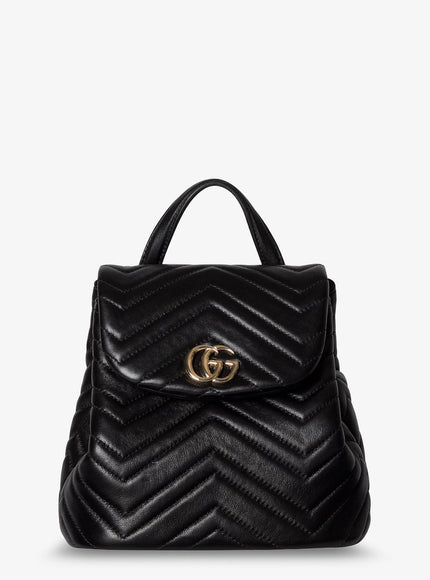 Gucci Gg Marmont Mini Leather Backpack Uni Black