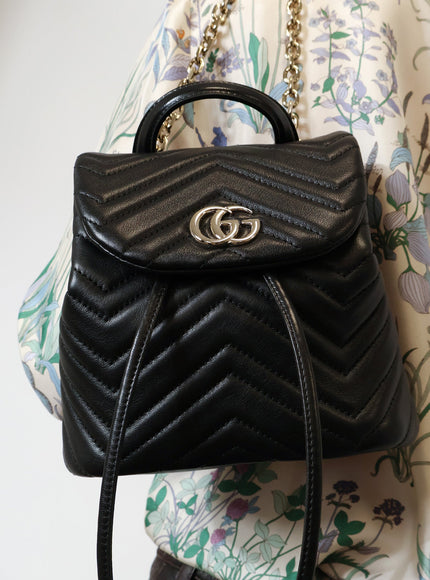 Gucci Gg Marmont Mini Leather Backpack