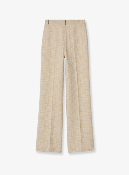 Gucci Cotton Blend Trousers With Checked Pattern