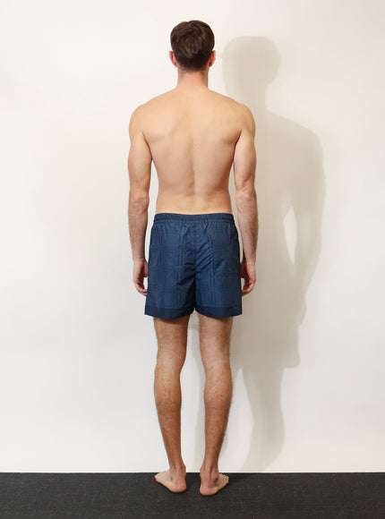 Gucci Nylon Swim Trunks With All-Over Gucci Incrocio Print