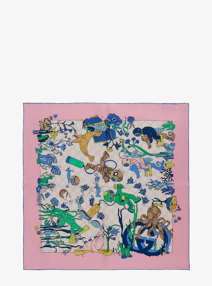 Gucci Silk Foulard Uni Oldrose