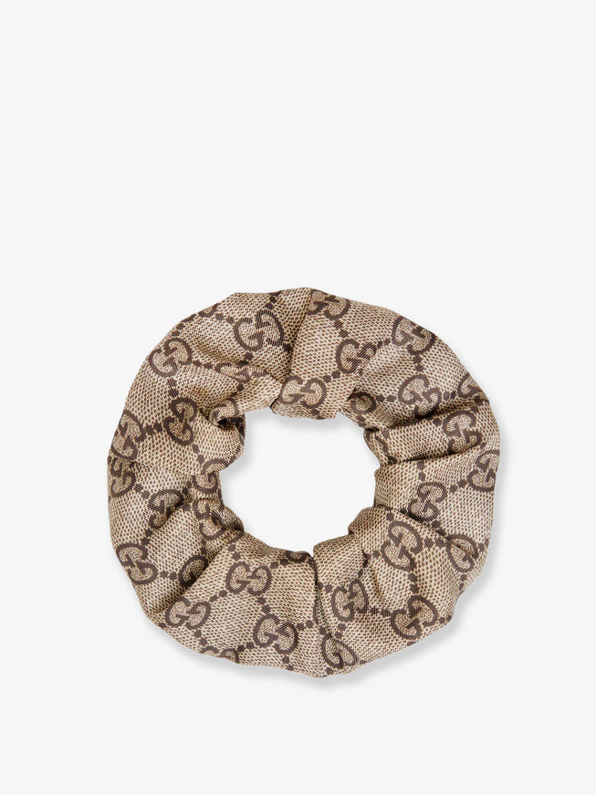 Gucci Silk Elastic With Gg Motif Uni Beige Dark Brown