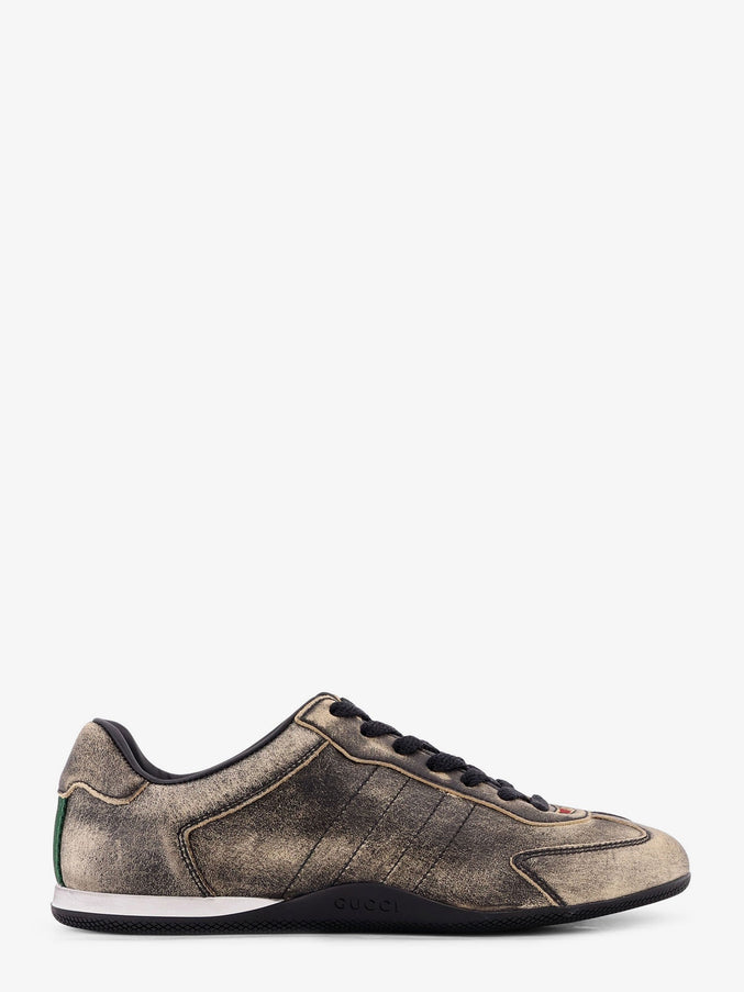 Gucci Gucci Shift Délavé Leather Sneakers Black