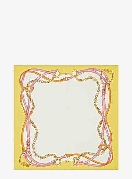 Gucci Silk Foulard Uni Yellow