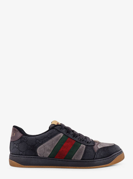 Gucci Gg Bicolor Fabric Sneakers Black Beige