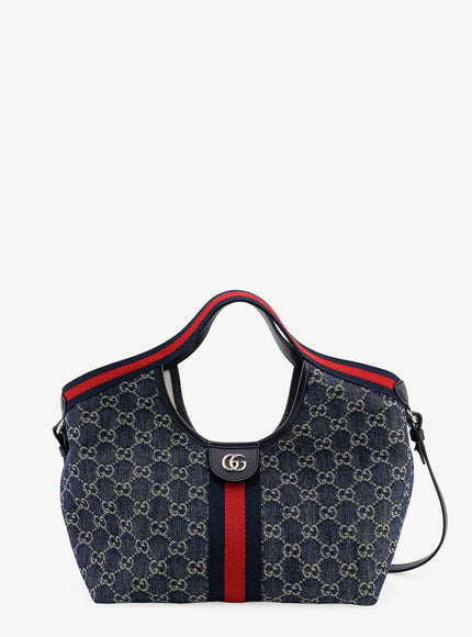 Gucci Gucci Giglio Gg Denim Tote Bag Uni Blu