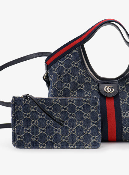 Gucci Gucci Giglio Gg Denim Tote Bag