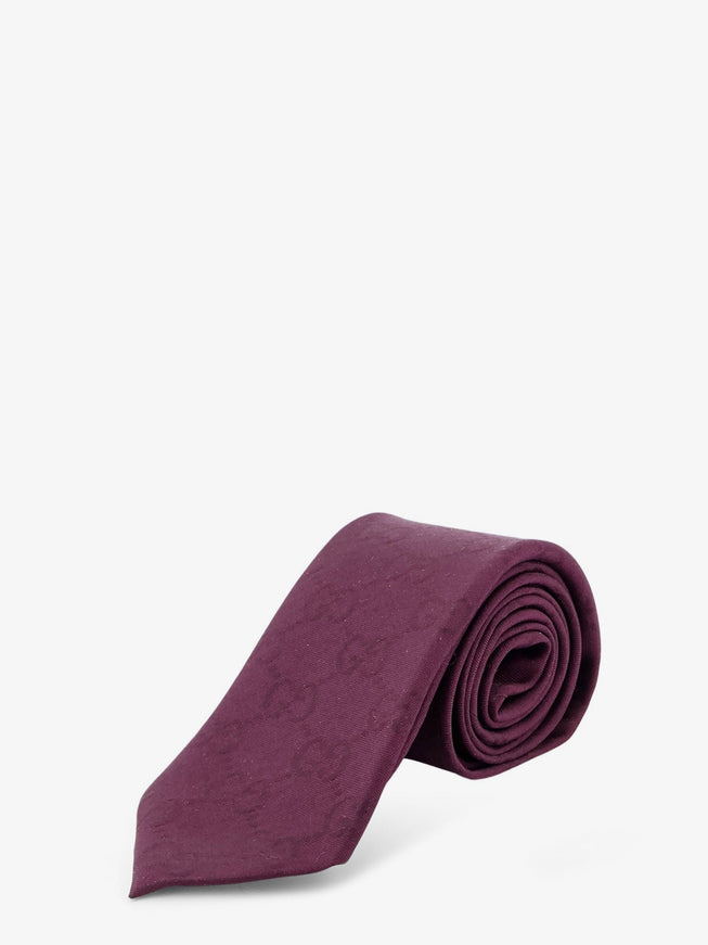Gucci Cotton And Silk Tie Uni Bordeaux