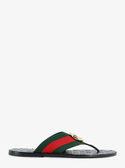 Gucci Riviera Leather Sandals Black