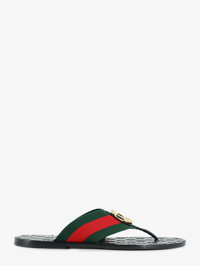 Gucci Riviera Leather Sandals Black