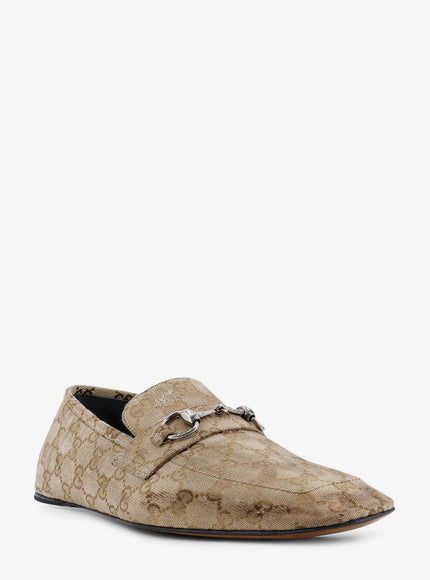 Gucci Vintage-Effect Gg Fabric Loafers