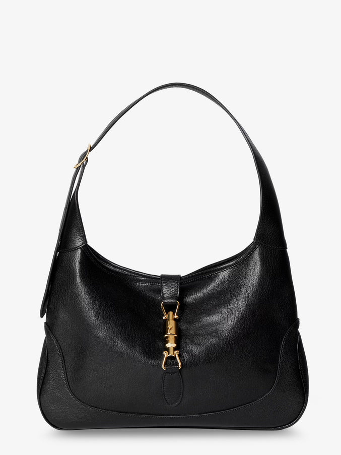 Gucci Jackie 1961 Hammered Leather Shoulder Bag Uni Black