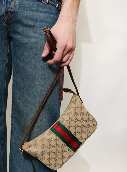 Gucci Lunetta Gg Fabric Crossbody Bag