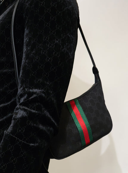 Gucci Lunetta Gg Fabric Crossbody Bag