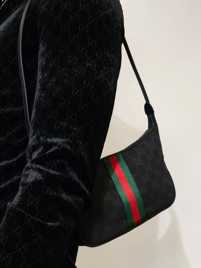 Gucci Lunetta Gg Fabric Crossbody Bag