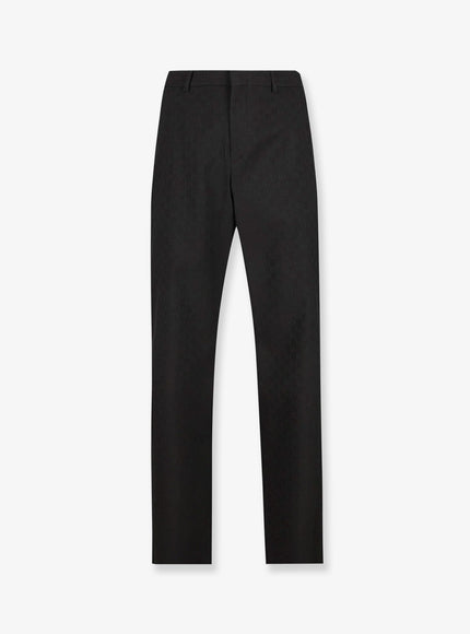Gucci Gg Wool Blend Trousers Black