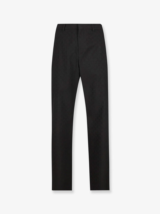Gucci Gg Wool Blend Trousers Black