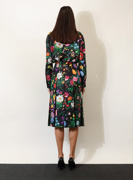 Gucci Silk Midi Skirt With Gucci Flora Print