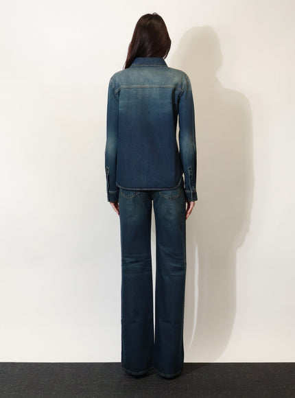 Gucci Denim Shirt With Embroidery