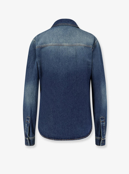 Gucci Denim Shirt With Embroidery