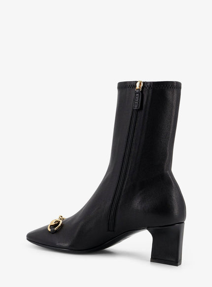 Gucci Women's Signora Leather Boots With Horsebit On The Front