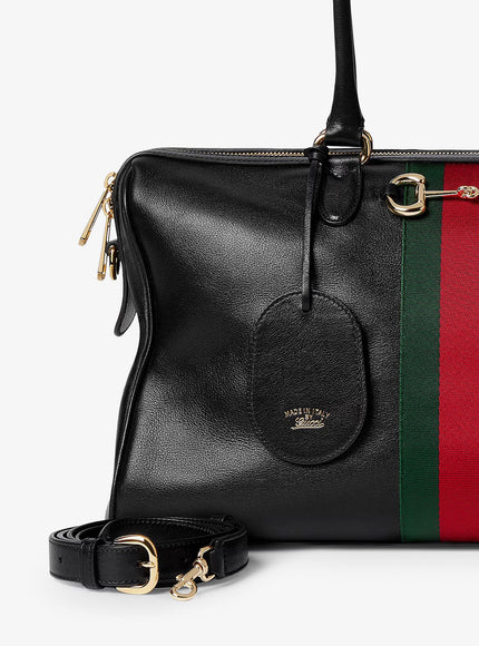 Gucci Borsetto Leather Shoulder Bag With Metal Horsebit