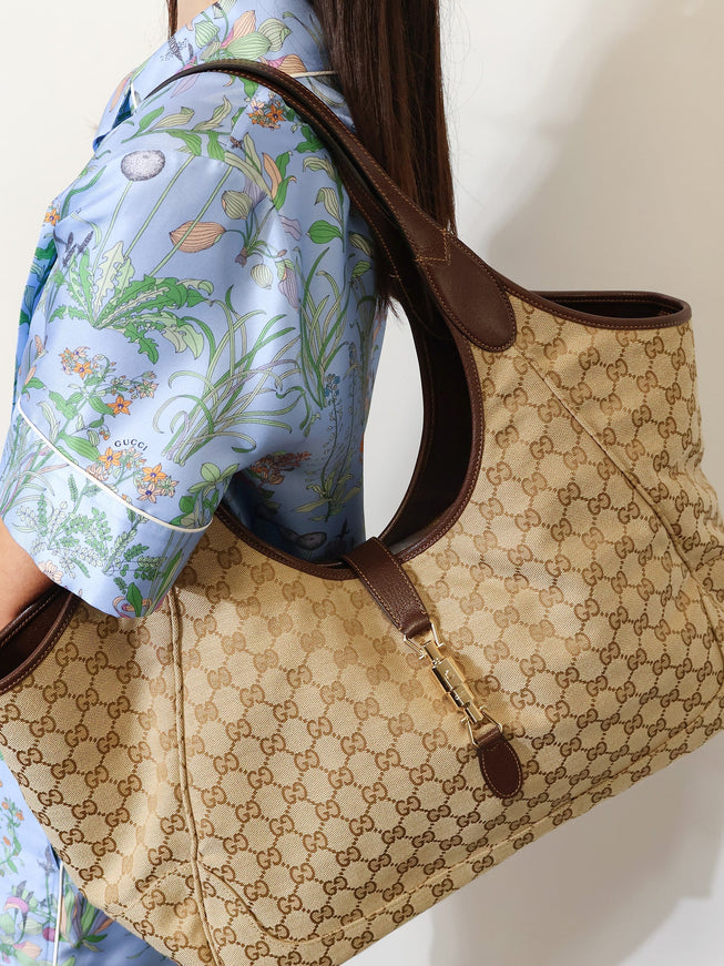 Gucci Mercato Gg Fabric Shopping Bag