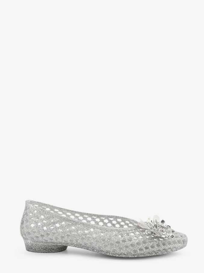 Heavenly Jelly Glitter Pvc Ballerinas Silver