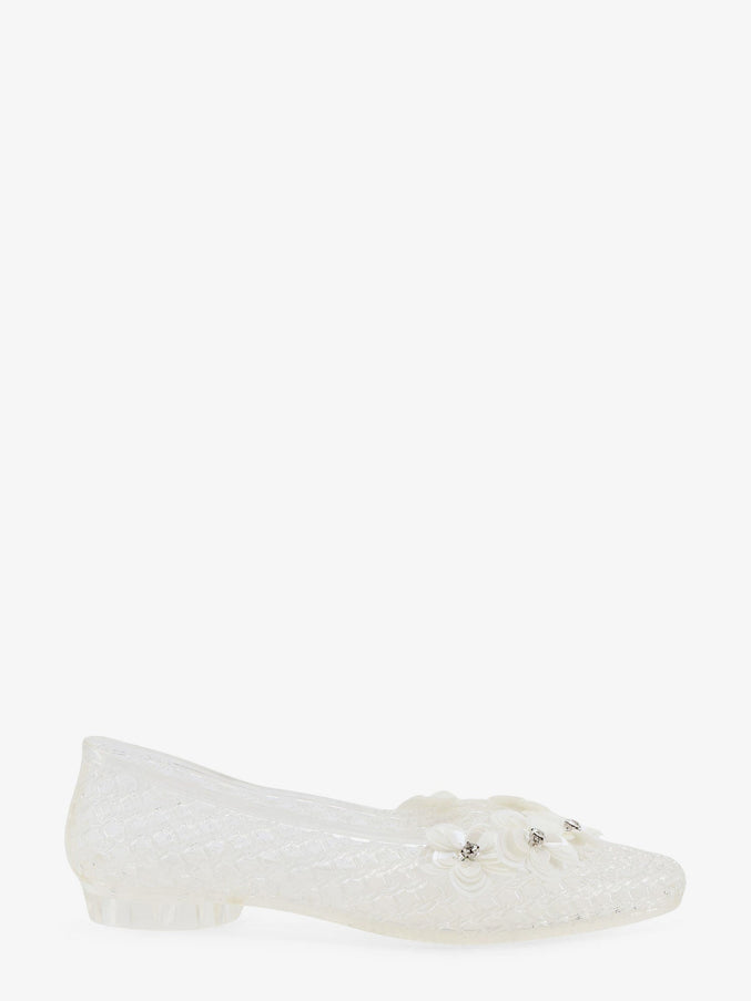 Heavenly Jelly Pvc Ballerinas With Beading On The Front Clear