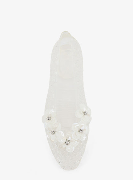 Heavenly Jelly Pvc Ballerinas With Beading On The Front