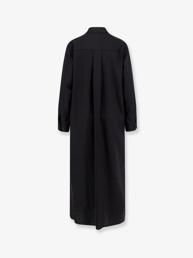 Hevo Arigliano Viscose And Linen Chemisier Dress