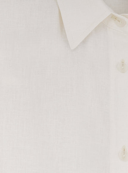 Hevo Arigliano Viscose And Linen Chemisier Dress