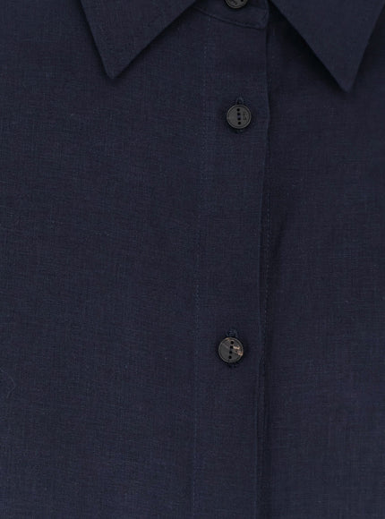 Hevo Arigliano Viscose And Linen Chemisier Dress