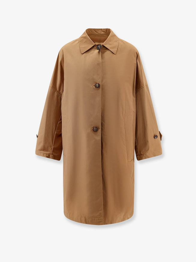 Hevo Cala Paradiso Cotton Blend Raincoat Brown