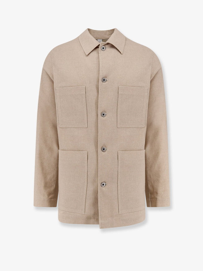 Hevo Castelluccio Cotton And Linen Jacket Safari